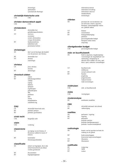 NIWI Thesaurus Maatschappijwetenschappen