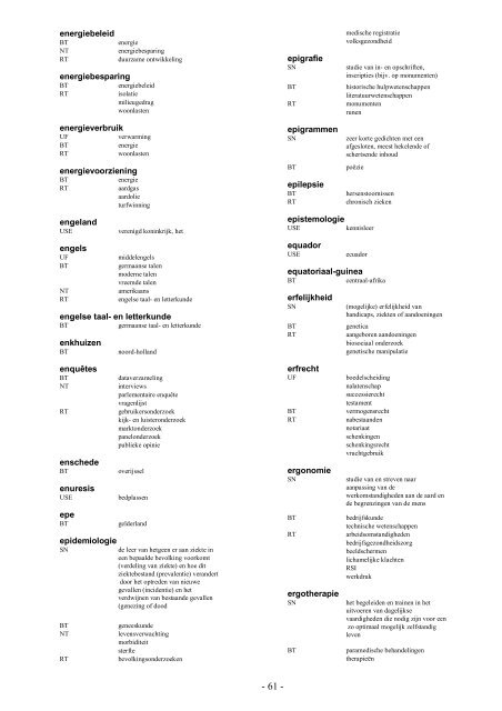 NIWI Thesaurus Maatschappijwetenschappen