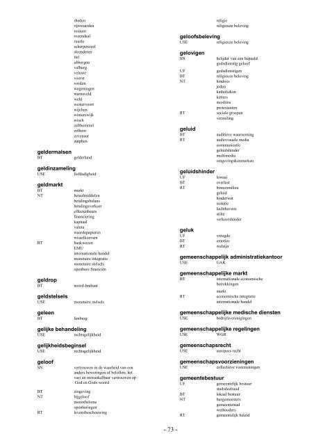 NIWI Thesaurus Maatschappijwetenschappen