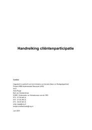Handreiking cliëntenparticipatie - docs.szw.nl