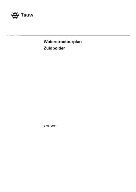 Bijlage 9 Waterstructuurplan - Ruimtelijkeplannen.nl