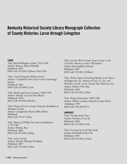 Kentucky Ancestors, Volume 46, Number 3 - Kentucky Historical ...