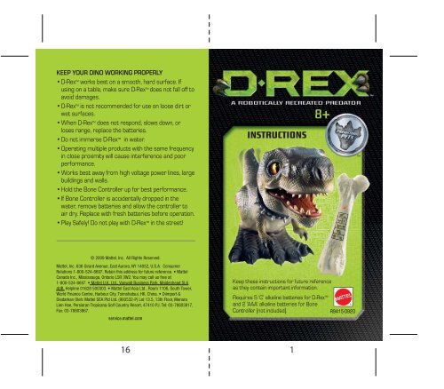 mattel d rex
