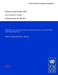 Case Study on Human Development Progress Towards the MDG at ...