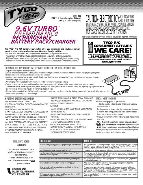 tyco rc 9.6 v turbo battery pack