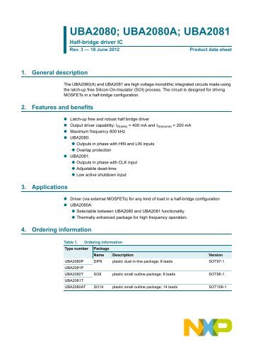 UBA2080_UBA2081 - NXP Semiconductors