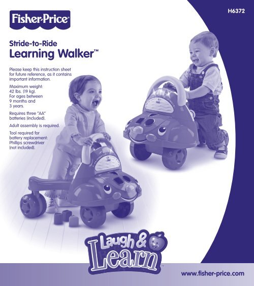 fisher price laugh and learn stride to ride learning walker