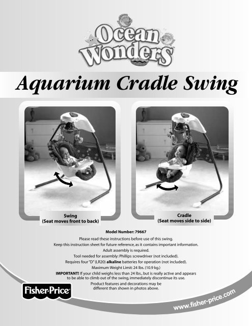 79667 : Ocean Wonders™ Aquarium Cradle Swing - Mattel