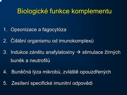 Klinický význam protilátek proti C1q složce komplementu