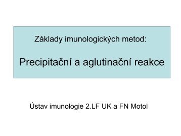 Základy imunologických metod: interakce ... - Ústav imunologie