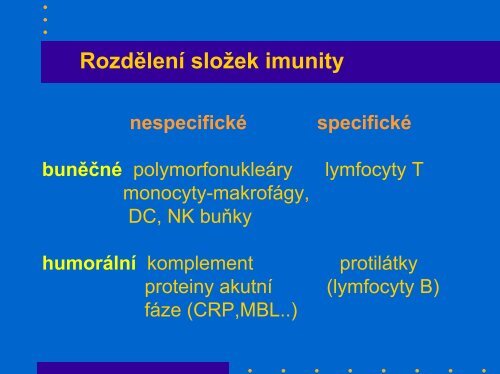 Imunitní mechanismy - Ústav imunologie