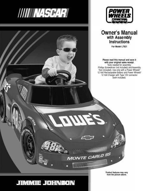 L7821 : Power Wheels Nascar - Mattel