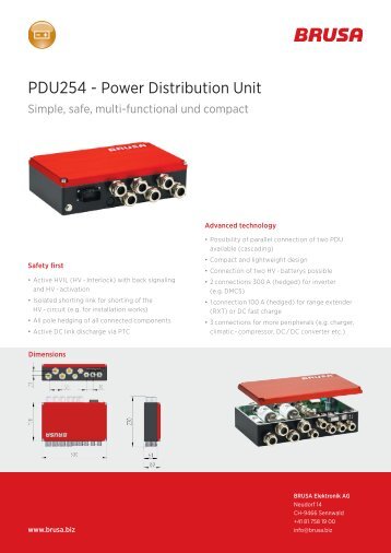 PDU254 - Power Distribution Unit - Brusa Elektronik AG