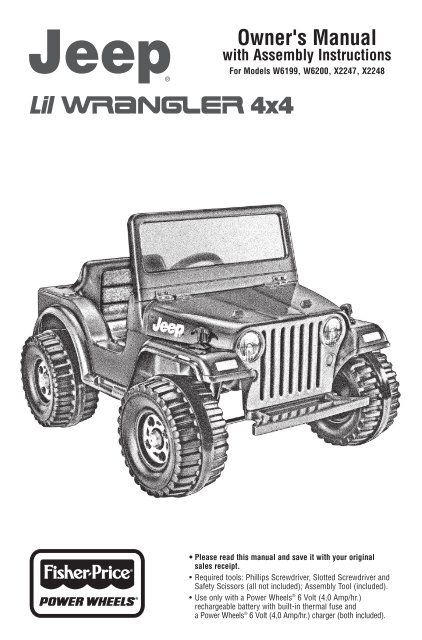 Owner s Manual Mattel