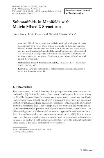 Submanifolds in Manifolds with Metric Mixed 3-Structures