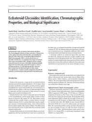 Ecdysteroid Glycosides - Journal of Chromatographic Science