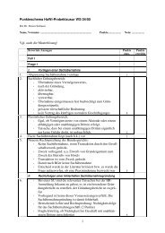 1 Punkteschema HaWi-Probeklausur WS 04/05 Vgl ... - Simon Schlauri