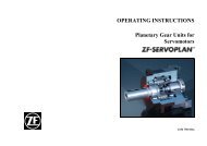 OPERATING INSTRUCTIONS Planetary Gear Units for Servomotors