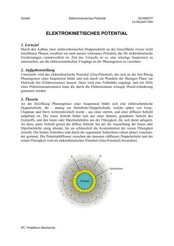 ELKINPOT - Departement für Chemie und Biochemie