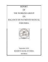 report of the working group on balance of payments manual for india