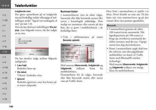 Betjeningsvejledning - Becker - Harman/Becker Automotive Systems ...