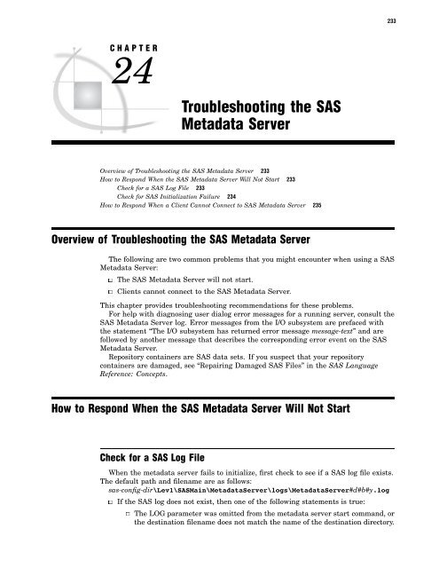 SAS 9.1.3 Intelligence Platform: System Administration Guide