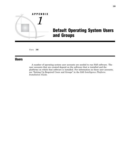 SAS 9.1.3 Intelligence Platform: System Administration Guide