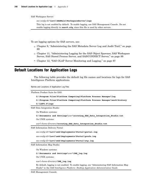 SAS 9.1.3 Intelligence Platform: System Administration Guide