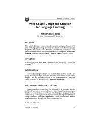 Web Course Design and Creation for Language Learning - Software ...