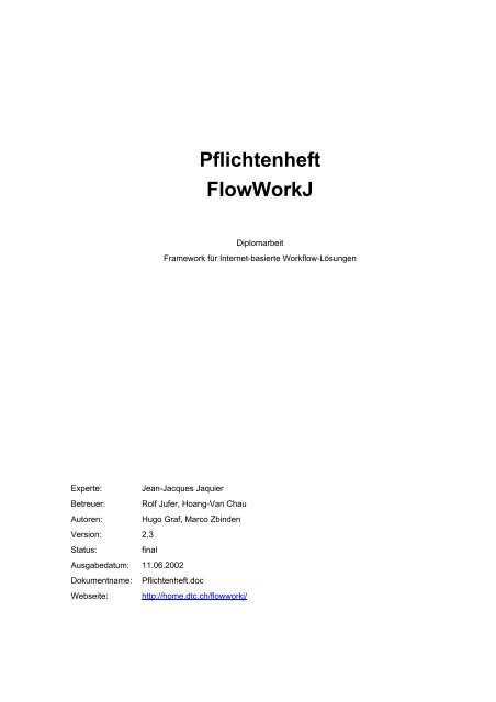 Pflichtenheft FlowWorkJ