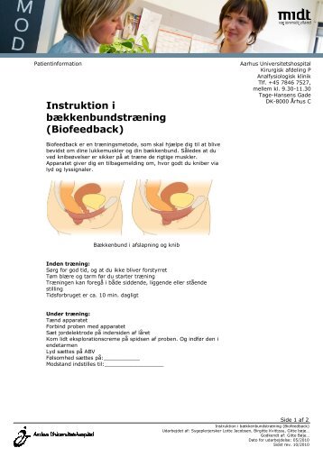 Instruktion i bækkenbundstræning (Biofeedback) - e-Dok