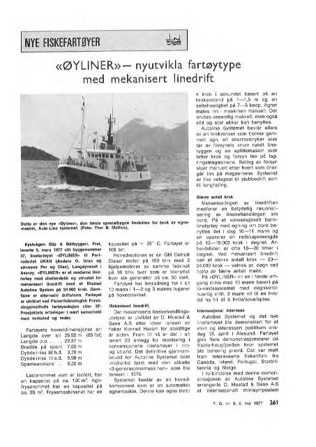 Fiskets Gang. Nr 9. 1977 - Havforskningsinstituttet