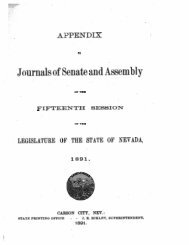 1891 State of the State Address - Nevada Legislature