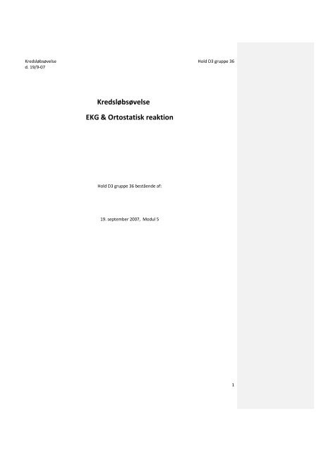 Ortostatiske Reaktioner