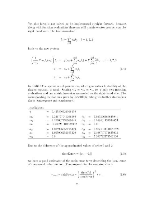 skade eaction ffusion ne-dimensional System - ZIB