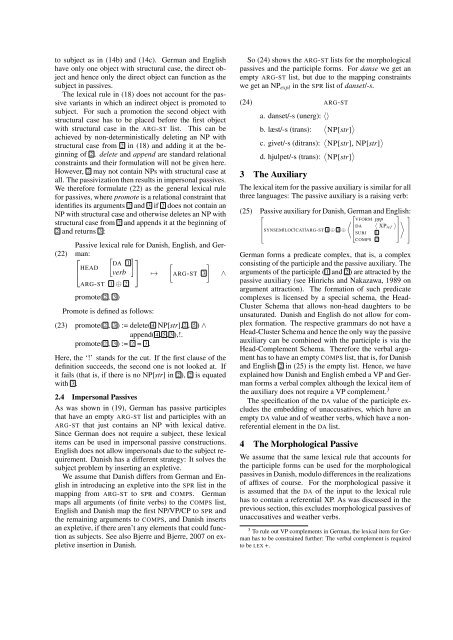 Passive in Danish, English, and German - German Grammar Group ...