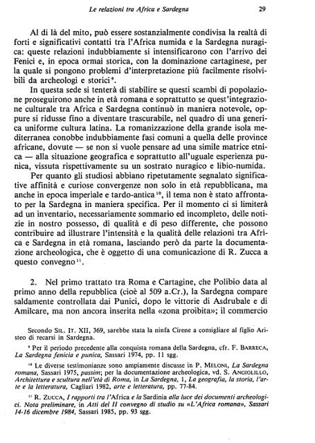 Le Relazioni tra Africa e Sardegna in età romana - UnissResearch