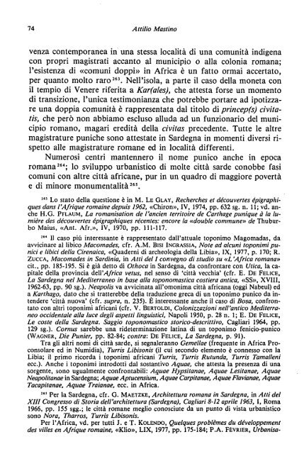 Le Relazioni tra Africa e Sardegna in età romana - UnissResearch