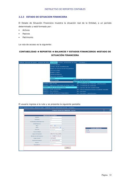 Instructivo de Reportes Contables - eSIGEF