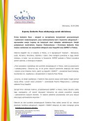 Kupony Sodexho Pass zdobywają rynek odzie owy - Sodexo