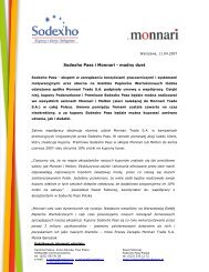 Sodexho Pass i Monnari - modny duet - Sodexo