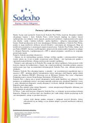 Partnerzy i główni akceptanci - Sodexo