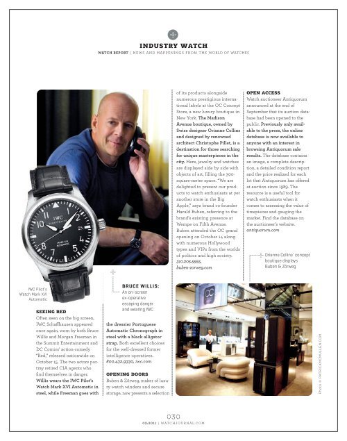 Bruce Willis with his Smith & Bradley Watch - Smith & Bradley Watches