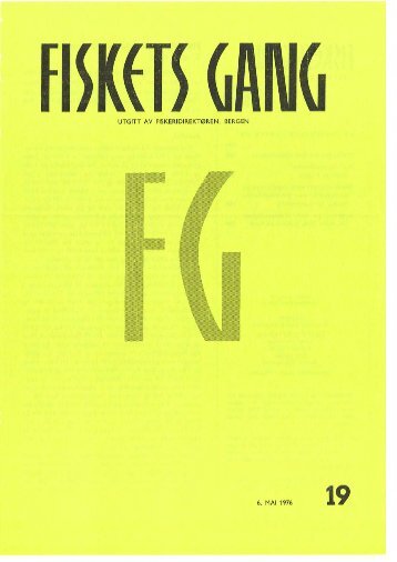 Fiskets Gang. Nr 19. 1976