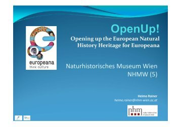Naturhistorisches Museum Wien NHMW (5) - Opening up the ...
