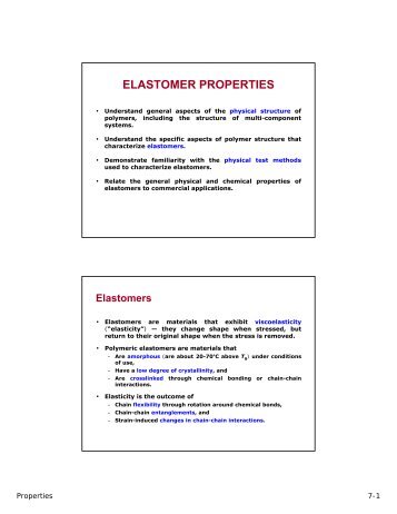 ELASTOMER PROPERTIES - Gozips.uakron.edu