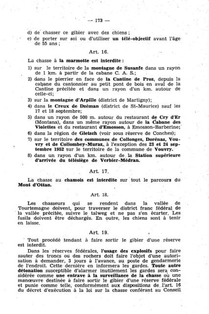 — 184 — Arrêté du 2 mai 1951, concernant le ... - Etat du Valais