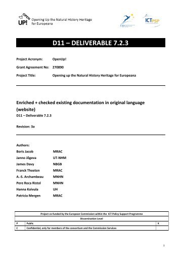 D11 – DELIVERABLE 7.2.3 - OpenUp!