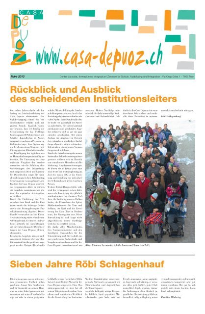 Ausgabe - Casa Depuoz