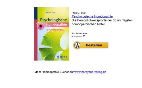 Philip M. Bailey Psychologische Homöopathie